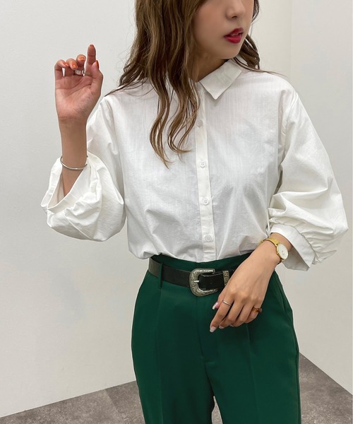 apres jour mignon（アプレジュールミニョン）の「袖ボリュームシャツ【ZOZOTOWN限定アイテム】（シャツ/ブラウス・レディース・オフホワイト/ブラック/オレンジ・X-LARGE/フリー）」の20枚目の写真