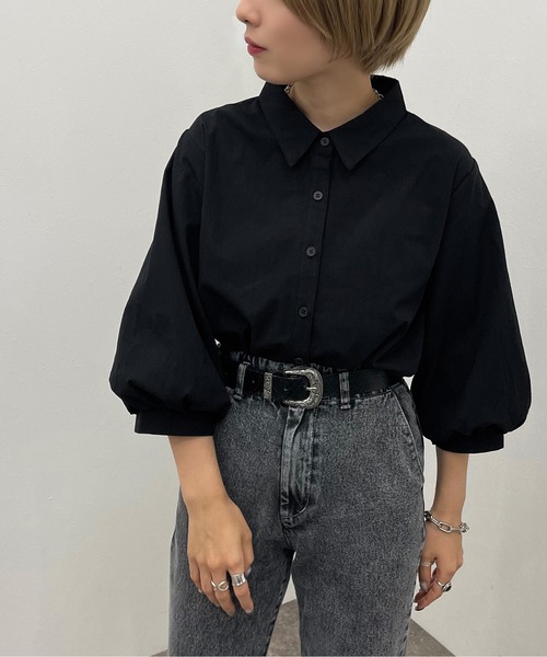 apres jour mignon（アプレジュールミニョン）の「袖ボリュームシャツ【ZOZOTOWN限定アイテム】（シャツ/ブラウス・レディース・オフホワイト/ブラック/オレンジ・X-LARGE/フリー）」の11枚目の写真