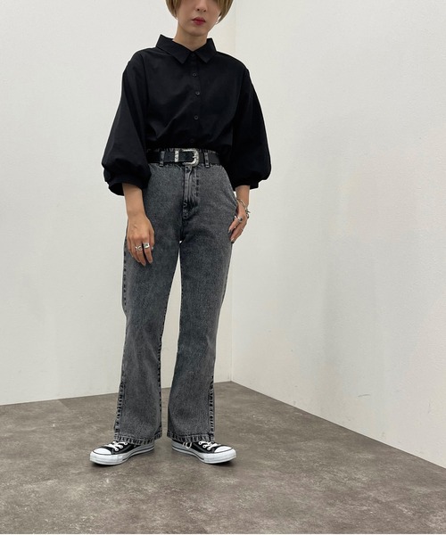 apres jour mignon（アプレジュールミニョン）の「袖ボリュームシャツ【ZOZOTOWN限定アイテム】（シャツ/ブラウス・レディース・オフホワイト/ブラック/オレンジ・X-LARGE/フリー）」の10枚目の写真