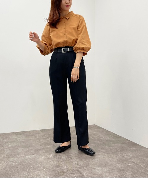 apres jour mignon（アプレジュールミニョン）の「袖ボリュームシャツ【ZOZOTOWN限定アイテム】（シャツ/ブラウス・レディース・オフホワイト/ブラック/オレンジ・X-LARGE/フリー）」の8枚目の写真