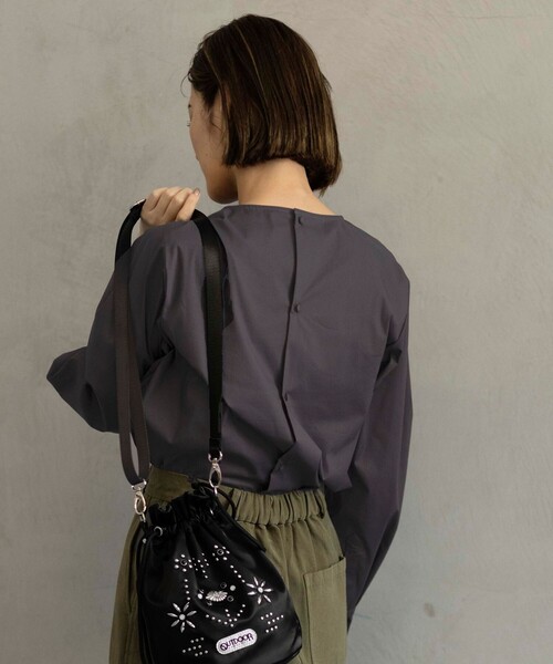 SHARE PARK（シェアパーク）の「【洗える】パフスリーブブラウス（シャツ/ブラウス・レディース・グレー系/黄土色系/アイボリー系・1）」の11枚目の写真