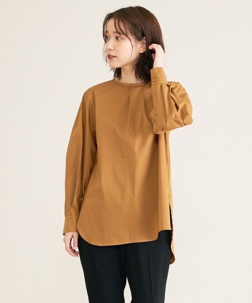 SHARE PARK（シェアパーク）の「【洗える】パフスリーブブラウス（シャツ/ブラウス・レディース・グレー系/黄土色系/アイボリー系・1）」の13枚目の写真