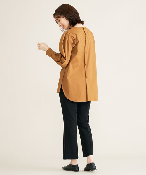 SHARE PARK（シェアパーク）の「【洗える】パフスリーブブラウス（シャツ/ブラウス・レディース・グレー系/黄土色系/アイボリー系・1）」の12枚目の写真