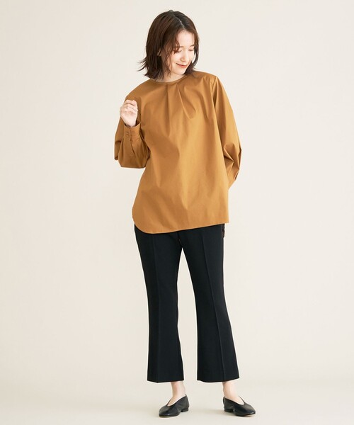 SHARE PARK（シェアパーク）の「【洗える】パフスリーブブラウス（シャツ/ブラウス・レディース・グレー系/黄土色系/アイボリー系・1）」の9枚目の写真