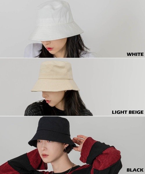 FOLLOWIN（フォロウィン）の「ベーシックコットンバケットハット（ハット・レディース・ホワイト/ブラック/ライトベージュ・ONE SIZE）」の6枚目の写真