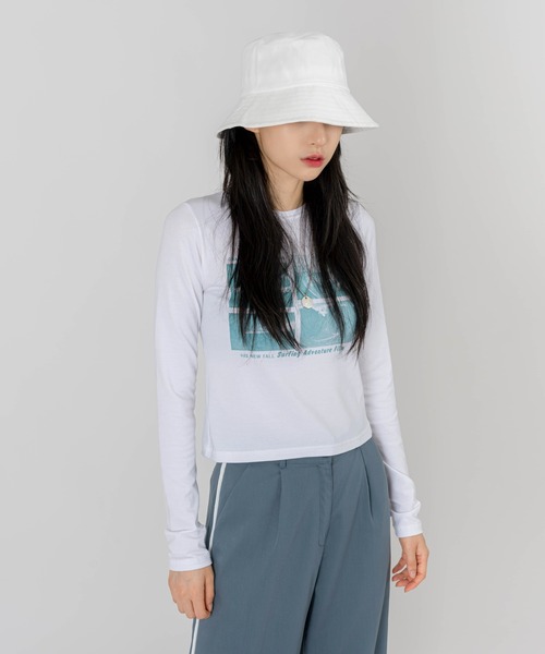 FOLLOWIN（フォロウィン）の「ベーシックコットンバケットハット（ハット・レディース・ホワイト/ブラック/ライトベージュ・ONE SIZE）」の15枚目の写真