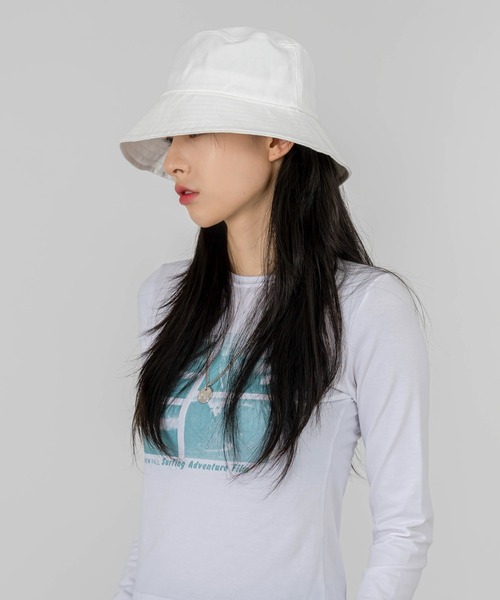 FOLLOWIN（フォロウィン）の「ベーシックコットンバケットハット（ハット・レディース・ホワイト/ブラック/ライトベージュ・ONE SIZE）」の13枚目の写真