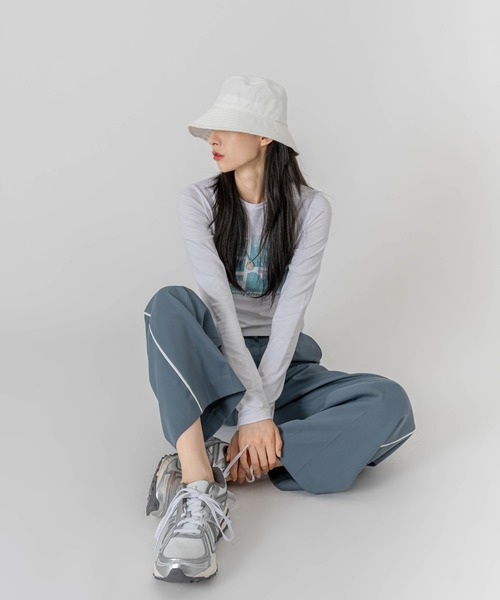 FOLLOWIN（フォロウィン）の「ベーシックコットンバケットハット（ハット・レディース・ホワイト/ブラック/ライトベージュ・ONE SIZE）」の7枚目の写真