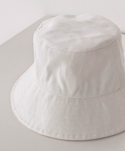 FOLLOWIN（フォロウィン）の「ベーシックコットンバケットハット（ハット・レディース・ホワイト/ブラック/ライトベージュ・ONE SIZE）」の9枚目の写真
