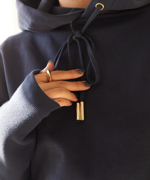 RANDEBOO（ランデブー）の「Puff hoodie top（スウェット・レディース・ネイビー/ピンクベージュ・FREE）」の17枚目の写真