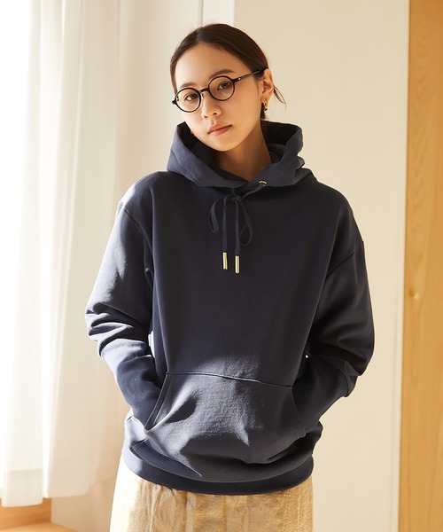 RANDEBOO（ランデブー）の「Puff hoodie top（スウェット・レディース・ネイビー/ピンクベージュ・FREE）」の6枚目の写真