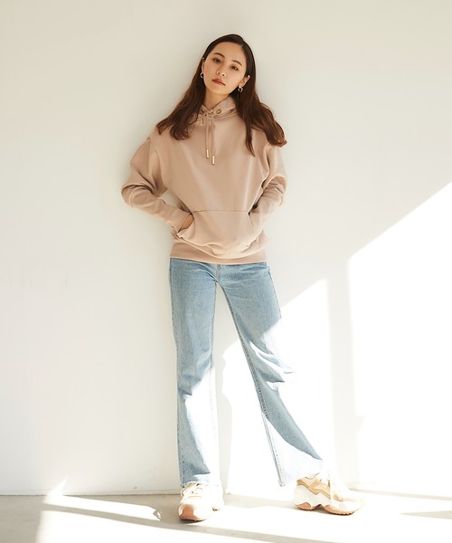 RANDEBOO（ランデブー）の「Puff hoodie top（スウェット・レディース・ネイビー/ピンクベージュ・FREE）」の19枚目の写真