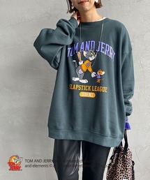 【WEB限定】[SEQUENCE BY B-ONE-SOUL/シークエンス] トムとジェリー カレッジロゴプリントスウェット