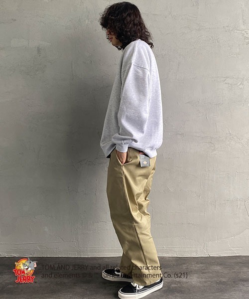B ONE SOUL（ビーワンソウル）の「【WEB限定】[SEQUENCE BY B-ONE-SOUL/シークエンス] トムとジェリー カレッジロゴプリントスウェット（スウェット・レディース・チャコールグレー/ダークグリーン/オートミール・M/L/XL）」の8枚目の写真