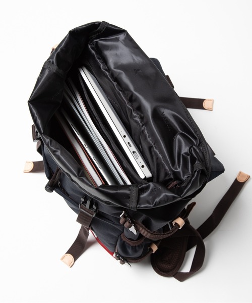 MAKAVELIC(マキャベリック)の「【62】【MAKAVELIC】DOUBLE BELT PMD MIX DAYPACK(バックパック/リュック・メンズ・ブラック/ネイビー系・FREE)」の6枚目の写真