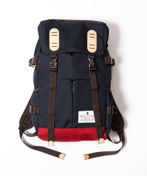 MAKAVELIC(マキャベリック)の「【62】【MAKAVELIC】DOUBLE BELT PMD MIX DAYPACK(バックパック/リュック・メンズ・ブラック/ネイビー系・FREE)」の19枚目の写真