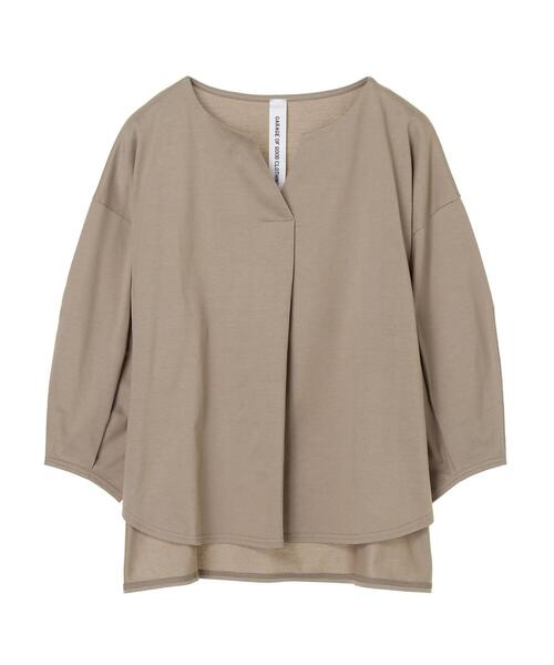 GARAGE OF GOOD CLOTHING（ガレージオブグッドクロージング）の「タック袖スキッパープルオーバー＊（Tシャツ/カットソー・レディース・グレイッシュベージュ/ネイビー/ホワイト・FREE）」の5枚目の写真