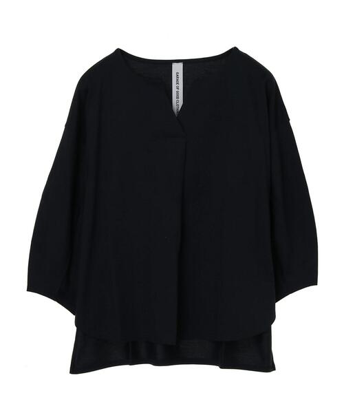 GARAGE OF GOOD CLOTHING（ガレージオブグッドクロージング）の「タック袖スキッパープルオーバー＊（Tシャツ/カットソー・レディース・グレイッシュベージュ/ネイビー/ホワイト・FREE）」の4枚目の写真