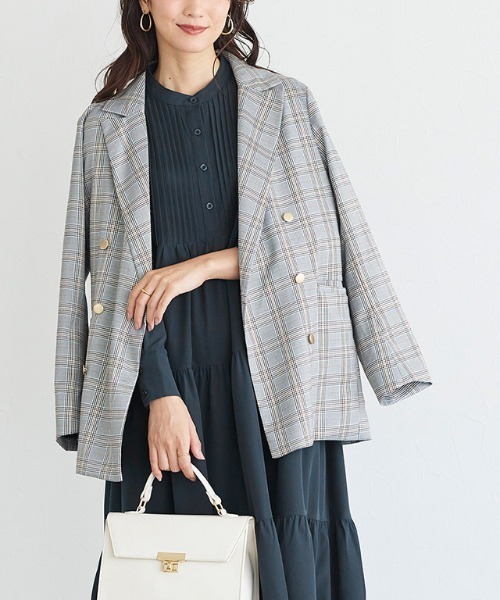 Pierrot(ピエロ)の「【CM着用アイテム】ピンタックティアードワンピース(ワンピース・レディース・ブルーグリーン/グレイッシュベージュ・M/L)」の12枚目の写真