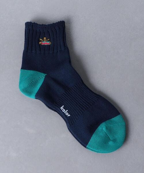 kolor(カラー)の「<kolor(カラー)> ショート ソックス■■■(ソックス/靴下・メンズ・ダークグリーン/ネイビー・FREE)」の2枚目の写真