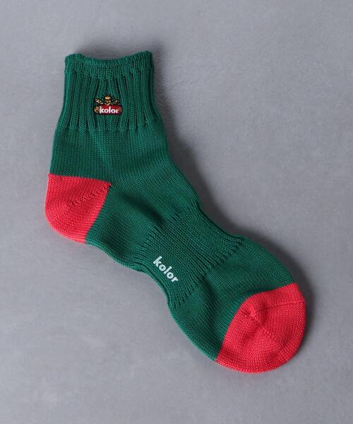 kolor(カラー)の「<kolor(カラー)> ショート ソックス■■■(ソックス/靴下・メンズ・ダークグリーン/ネイビー・FREE)」の1枚目の写真