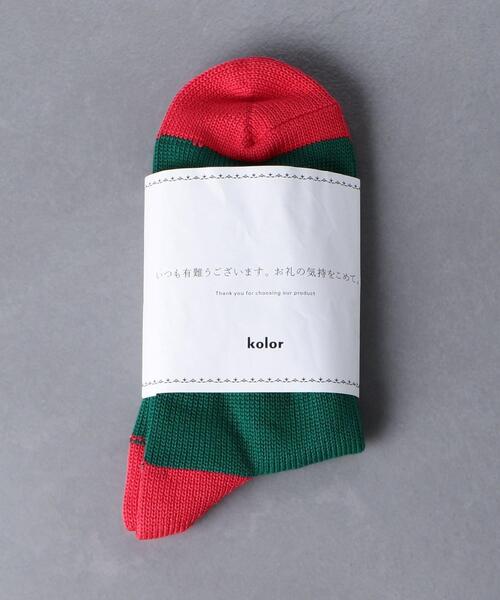 kolor(カラー)の「<kolor(カラー)> ショート ソックス■■■(ソックス/靴下・メンズ・ダークグリーン/ネイビー・FREE)」の7枚目の写真