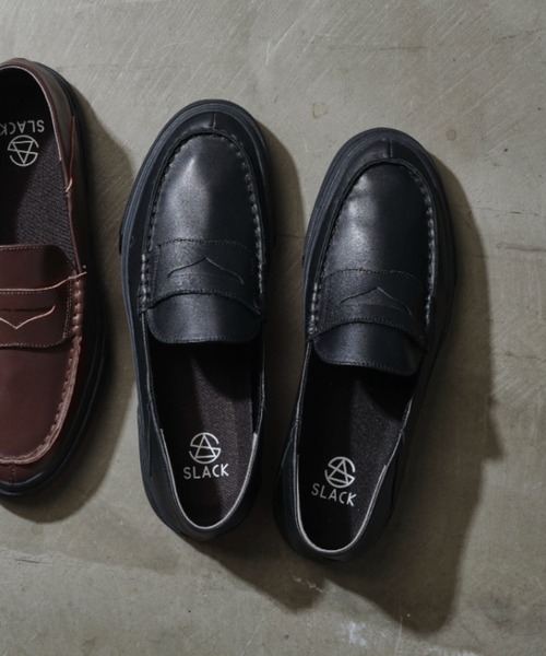 SLACK FOOTWEAR（スラックフットウェア）の「KLAVE LOAFER カカトが踏める本革ローファー（ローファー・メンズ・ブラック/ブラウン・26.0cm/26.5cm/27.0cm/27.5cm/28.0cm/28.5cm）」の2枚目の写真