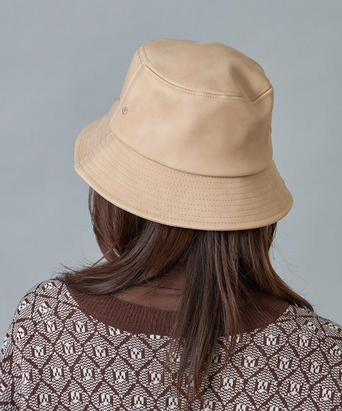 Cookie Chocolate（クッキーチョコレート）の「フェイクレザーバケットハット（ハット・レディース・ベージュ・FREE）」の4枚目の写真