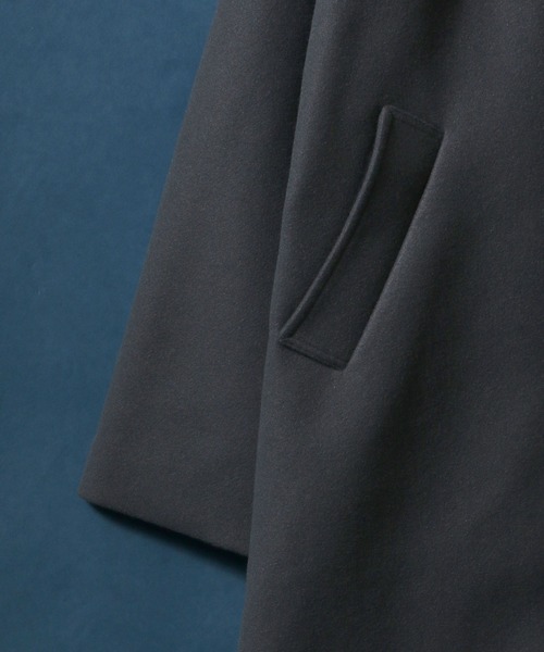 ANPAS(アンパス)の「Melton Oversize Chester Coat/メルトン オーバーサイズ チェスターコート(チェスターコート・メンズ・グレイッシュベージュ/ブラウン/チャコールグレー/ブラック・M/L/LL)」の22枚目の写真