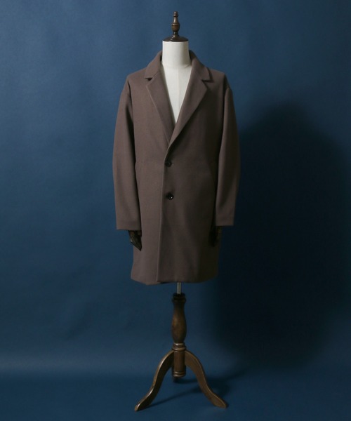 ANPAS(アンパス)の「Melton Oversize Chester Coat/メルトン オーバーサイズ チェスターコート(チェスターコート・メンズ・グレイッシュベージュ/ブラウン/チャコールグレー/ブラック・M/L/LL)」の11枚目の写真