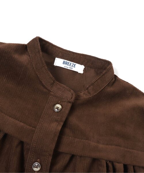 BREEZE(ブリーズ)の「/コーデュロイシャツワンピース(シャツワンピース・キッズ・アイボリー/ブラウン・140/120/150/90/100/110/130)」の5枚目の写真