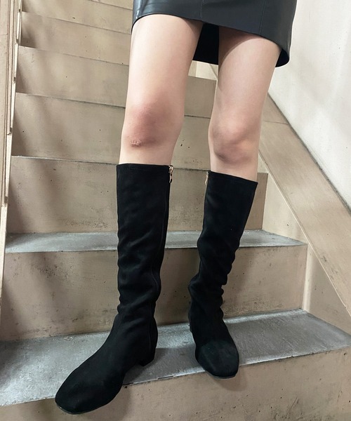 shopnikoniko(ショップニコニコ)の「スクエアトゥ ロングブーツ(ブーツ・レディース・ブラック/ブラウン/ブラック系その他・LL/S/M/L)」の22枚目の写真