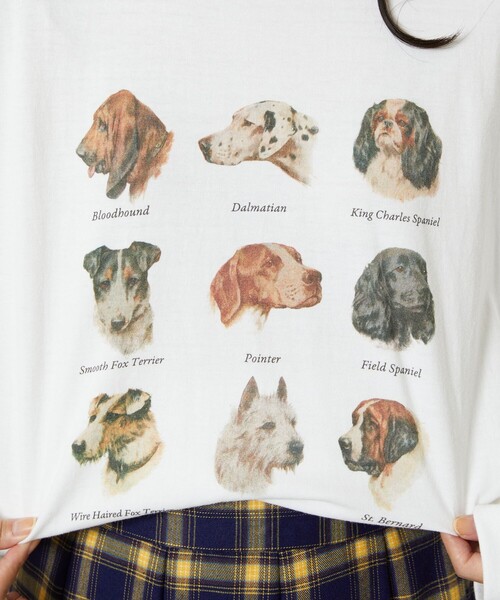 FREAK'S STORE(フリークスストア)の「9DOGs ARTロンT(Tシャツ/カットソー・レディース・ベージュ/ホワイト/ライトグレー/オフホワイト/グレー・フリ-)」の13枚目の写真
