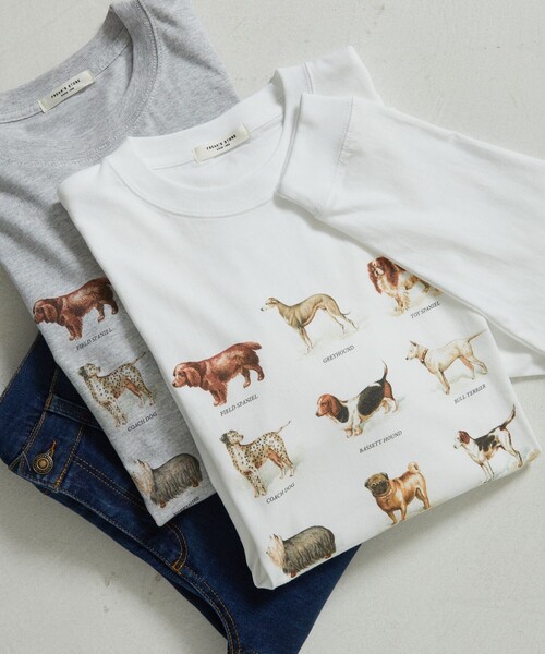FREAK'S STORE(フリークスストア)の「9DOGs ARTロンT(Tシャツ/カットソー・レディース・ベージュ/ホワイト/ライトグレー/オフホワイト/グレー・フリ-)」の15枚目の写真