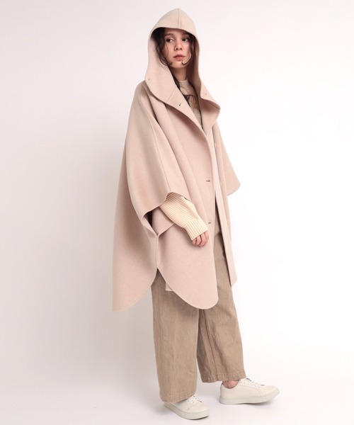 RNA-N（アールエヌエーエヌ）の「J1999 リバーポンチョ（ポンチョ・レディース・アイボリー/ライトブラウン・MEDIUM）」の8枚目の写真