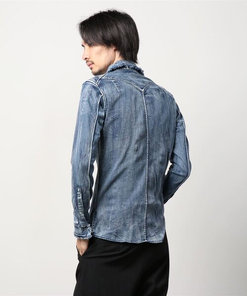 FranCisT_MOR.K.S.(フランシストモークス)の「FranCisT_MOR.K.S./フランシスト モークス/HYBRID WIRED HOOK SHIRT(シャツ/ブラウス・メンズ・インディゴブルー・3/2/4)」の3枚目の写真
