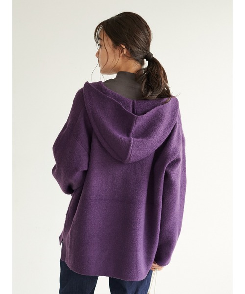 CRAFT STANDARD BOUTIQUE（クラフトスタンダードブティック）の「メキシカンニットパーカー　＊◇（ニット/セーター・レディース・ブラック/ベージュ/キャメル/パープル・FREE）」の13枚目の写真