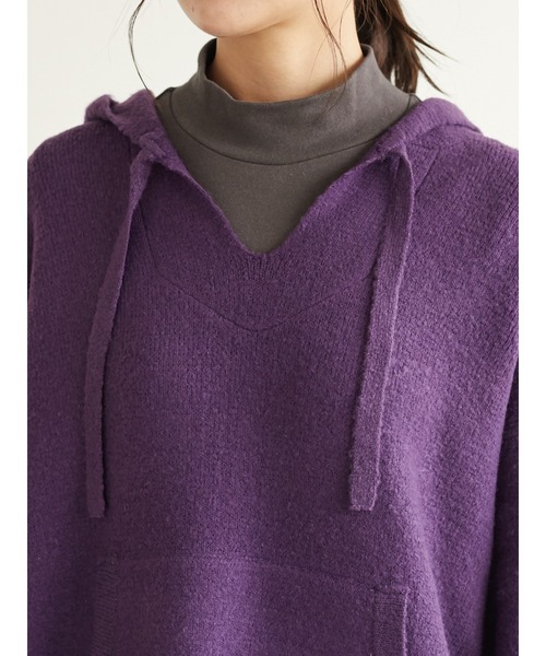 CRAFT STANDARD BOUTIQUE（クラフトスタンダードブティック）の「メキシカンニットパーカー　＊◇（ニット/セーター・レディース・ブラック/ベージュ/キャメル/パープル・FREE）」の14枚目の写真