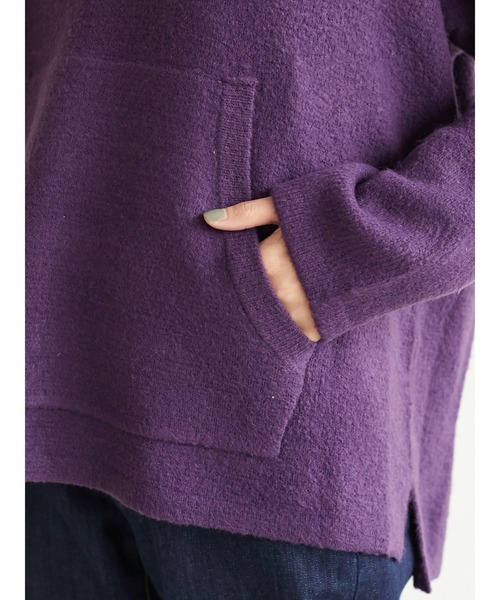 CRAFT STANDARD BOUTIQUE（クラフトスタンダードブティック）の「メキシカンニットパーカー　＊◇（ニット/セーター・レディース・ブラック/ベージュ/キャメル/パープル・FREE）」の16枚目の写真