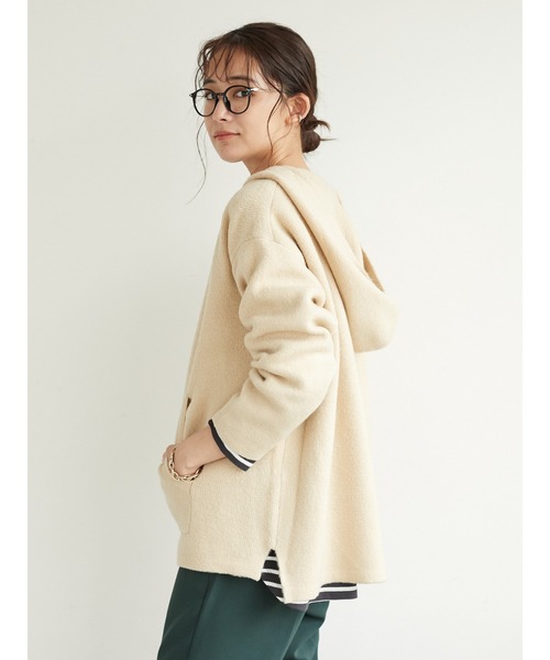 CRAFT STANDARD BOUTIQUE（クラフトスタンダードブティック）の「メキシカンニットパーカー　＊◇（ニット/セーター・レディース・ブラック/ベージュ/キャメル/パープル・FREE）」の7枚目の写真