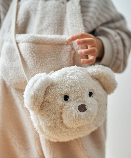 apres les cours（アプレレクール）の「tiny bear ポシェット（ショルダーバッグ・キッズ・ベージュ/アイボリー・FREE）」の2枚目の写真