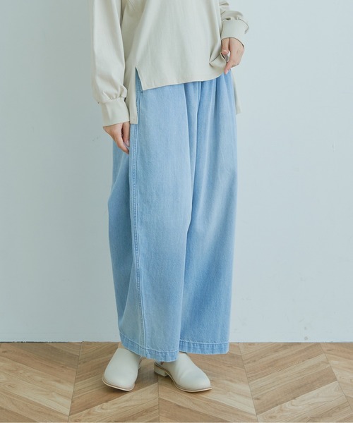 Kelen（ケレン）の「「KELEN/ ケレン」タック&ギャザーバルーンラインパンツ"JESSI DENIM"（デニムパンツ・レディース・ライトインディゴブルー/ワンウォッシュ・S/M）」の2枚目の写真