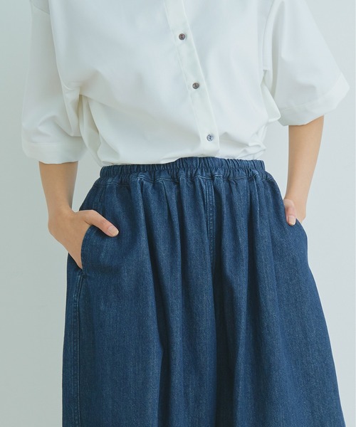 Kelen（ケレン）の「「KELEN/ ケレン」タック&ギャザーバルーンラインパンツ"JESSI DENIM"（デニムパンツ・レディース・ライトインディゴブルー/ワンウォッシュ・S/M）」の9枚目の写真