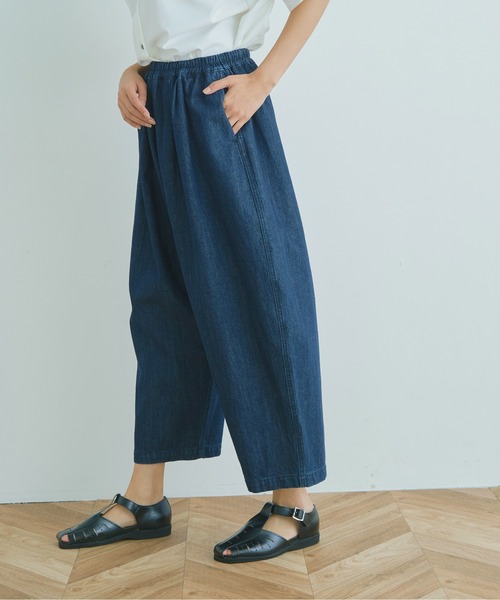 Kelen（ケレン）の「「KELEN/ ケレン」タック&ギャザーバルーンラインパンツ"JESSI DENIM"（デニムパンツ・レディース・ライトインディゴブルー/ワンウォッシュ・S/M）」の12枚目の写真