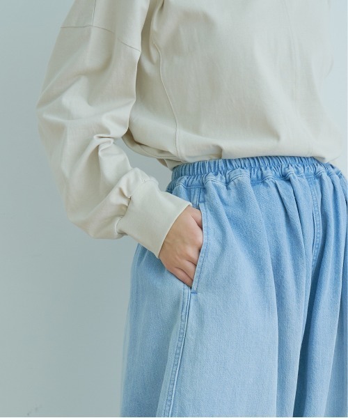 Kelen（ケレン）の「「KELEN/ ケレン」タック&ギャザーバルーンラインパンツ"JESSI DENIM"（デニムパンツ・レディース・ライトインディゴブルー/ワンウォッシュ・S/M）」の13枚目の写真