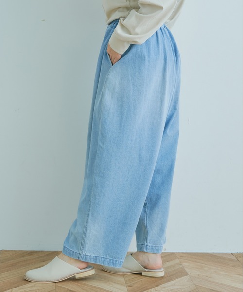 Kelen（ケレン）の「「KELEN/ ケレン」タック&ギャザーバルーンラインパンツ"JESSI DENIM"（デニムパンツ・レディース・ライトインディゴブルー/ワンウォッシュ・S/M）」の16枚目の写真