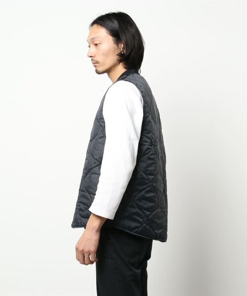 LAVENHAM（ラベンハム）の「【LAVENHAM/ラベンハム】LAVENSTER BOMBER GILET/キルティングベスト（ダウンベスト・メンズ・ブラック・MEDIUM/LARGE）」の3枚目の写真