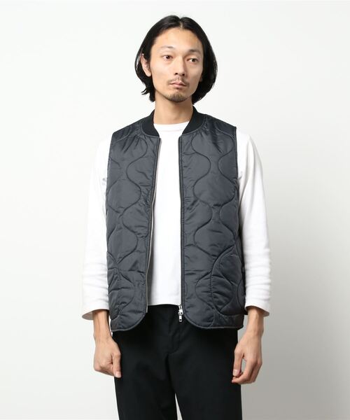 LAVENHAM（ラベンハム）の「【LAVENHAM/ラベンハム】LAVENSTER BOMBER GILET/キルティングベスト（ダウンベスト・メンズ・ブラック・MEDIUM/LARGE）」の5枚目の写真