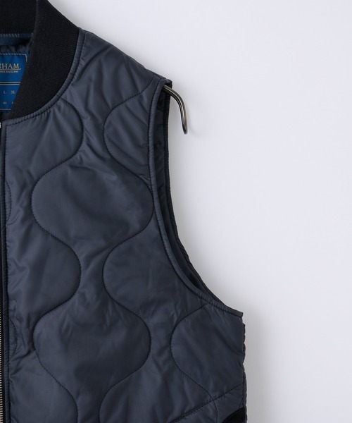 LAVENHAM（ラベンハム）の「【LAVENHAM/ラベンハム】LAVENSTER BOMBER GILET/キルティングベスト（ダウンベスト・メンズ・ブラック・MEDIUM/LARGE）」の7枚目の写真