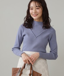 N.（N. Natural Beauty Basic） | ◆デザインネックリブニット(ニット/セーター)